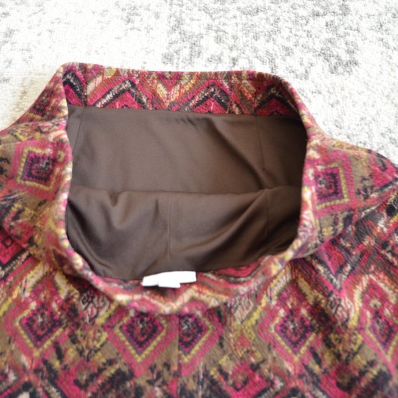 J. Jill Patterned Slip On Stretch Skirt Size Small P - Picture 7 of 11